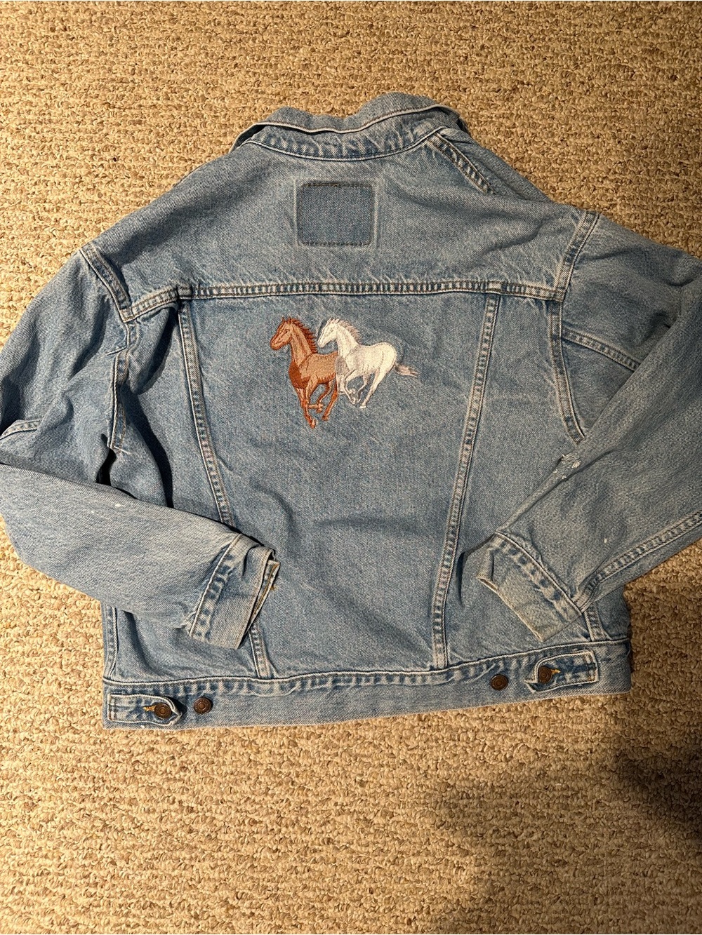Kids Personalized Levi’s Denim Jacket with Horse Embroidery